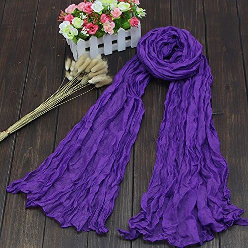 EIJ Bali Yarn Scarves Solid Color Cotton Children Scarves Candy Color Ladies Scarves,D,50 * 180CM