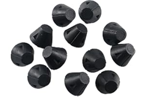 LuxeGlee 12pcs Football Boots Studs, Football Rugby Cleats Replacement Studs Metal-Tipped Nylon Studs, Durable & Wear-Resistant, Football Boots Accessories, 8pcs 13mm + 4pcs*16mm Black
