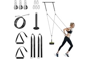 FASPUP Poulie Musculation, Fitness Musculation Poulie Tirage, Entraînement des Bras LAT pulldown Machine Équipement pour Biceps Curl, Extensions de Triceps