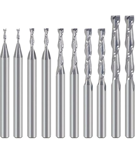 Frese Per Incisione PCB In Carburo - 0,1 Mm 20 Gradi - Per Router CNC - Confezione Da 10 Pezzi - Foto 2