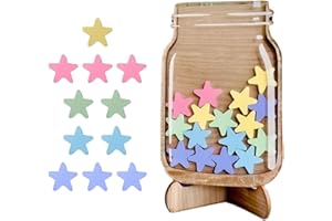 ASFWAGQ Personalisiertes Belohnungsglas, Klassenzimmer Reward Jars, Motivierendes Belohnungsglas Sterne, Personalisiertes Belohnungssystem Für Kinder, Belohnungsglas Für Den Unterricht Für Jungen Und Mädchen