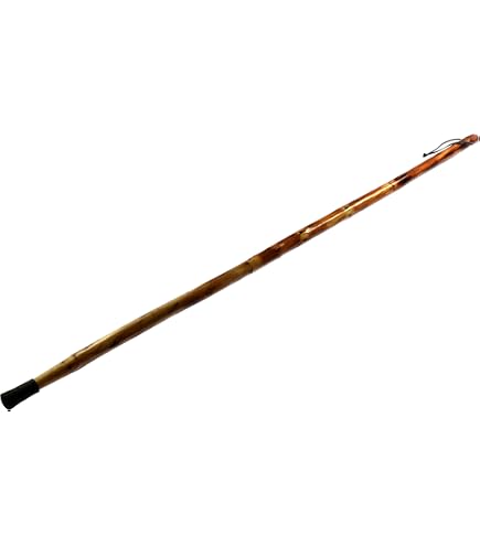 3-teiliger Wanderstock Aus Hartholz – Abnehmbar, Mit Kompass & Ledertasche, 121,9 Cm, Naturfarbe, Für Wandern & Trekking