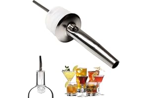 SUFE Powersell srls Tapón vertedor Metal Pour Botella Profesional Bubble Count Once para Barman de Acero Inoxidable Boquilla Cónica para Licor, Vino, Aceite, Cóctel, Zumo y Vinagre