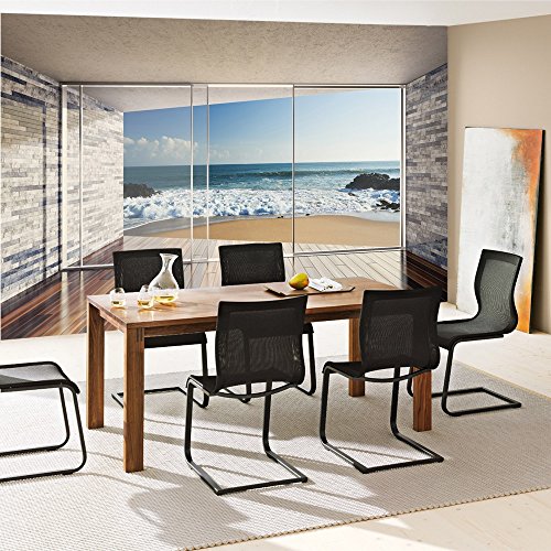 Vlies Fototapete PREMIUM PLUS Wand Foto Tapete Wand Bild Vliestapete – Terrasse Balkon Fenster Steinwand Strand Wellen Meer Himmel Wolken – no. 2429, Größe: 416 x 254cm Vlies - 8
