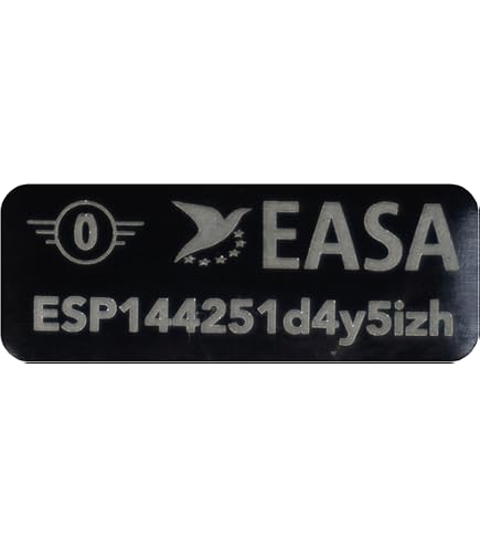 UAV-ID Drohnen Kennzeichen Schwarz 20x11 Mm Mit QR-Code – Selbstklebend Aus Aluminium