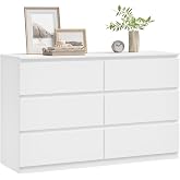 WOLTU Chest of Drawers, Drawers Organizer | 6 Drawers, Modern, Storage for Bedroom, Living Room and Hallway, 120 x 40 x 75 cm