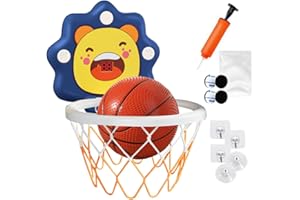 PIASHOW Panier de basketball pour enfants, mini panier de basketball d’intérieur avec capteur de notation, panier de basketball intérieur extérieur pour enfants avec ballon pour garçons et filles