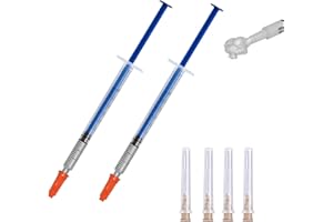 FARMTY 2 Pièces Pâte D'argent Conductrice, Adhésif de Pâte d'Argent Conductrice,Stylo De Peinture Argenté,Colle Conductrice,pour Carte de Circuit Imprimé électronique (0.4ml)