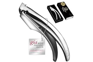 GOURMET EASY No Peeling Required Garlic Press Stainless Steel with Detachable Handle for Fine Mincing - Premium Garlic Mincer Tool, Rust-Proof, Easy to Clean, Dishwasher Safe Garlic Crusher with 5-Year Warranty