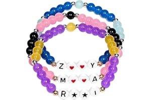 MUNSKT K Pops DemOn Singer Hunters Merch Inspired Bracelets,3PCS Korea Pop Girl Bracelets Merch Set,Stackable Stretch Bracelets Beaded Bracelets Jewelry Accessories Gifts for Fans