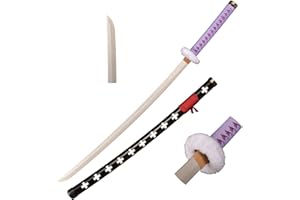 Skyward Blade Roronoa Zoro Katana Holzschwert, Anime Original Textur Japanische Samurai Schwert, Kitetsu/Shusui Katana/Wado Ichimonji/Yubashiri für Cosplay Kollektion