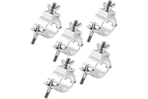 CHYIR Aluminum Alloy Stage Light O Clamps Hanger Hook and DJ Stands Truss Mount Hook Heavy Duty 100 KG for Spotlights Moving Head Lighting Supports Racks (5pcs)