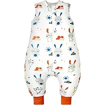Chilsuessy Toddler Sleeping Bag With Feet 2 Tog Baby Sleeping Sack With Legs Pyjamas Infant Walking Cotton Wearable Blankets, Panda Forest, 100cm/4-5