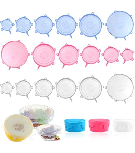 Couvercles En Silicone Ajustables Pour Bocaux, Boîtes Et Tasses – Réutilisables, Sans BPA Et écolos !