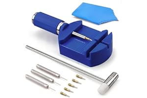 UIEXAY Kit Riparazione Orologi, Togli Maglie Orologio, Attrezzi Orologiaio per Accorciare e Stringi e Regola e Smontaggio Braccial Orolog, Togliere Perni Cinturino, Rimuovi Maglie Orologio