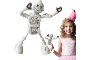 Firulab Giocattolo Robot ambulante a Carica, Giocattolo Robot deformabile, Robot Giocattolo Portatile con Carica a Molla, Danzante, ambulante, per Ragazze, Ragazzi, Bambini