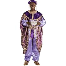 My Other Me Disfraz De Rey Mago Baltasar Para Adulto Talla M/L | Túnica Verde Y Marrón Con Gorro, Plumas, Cinturón Y Pantalón | Conjunto De 5 Piezas Para Cabalgatas Y Fiestas Navideñas