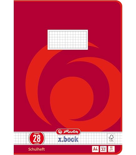 Lot De 10 Cahiers A4 Brunnen – 16 Feuilles Lignées Avec Marges – Réglure 27, Papier 80 G/m² - 6