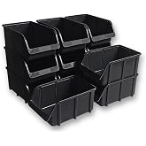 h&uuml;nersdorff 12 Stackable Boxes Size 4 Unbreakable Polypropylene