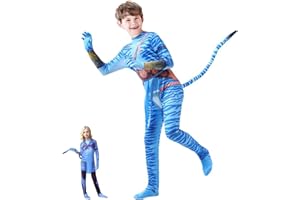 DONY Avatar Halloween Kids Costumes,Children's Blue Pop Monster Costume, Cartoon Game, Cosplay, Carnival,Children's Day Christmas,Halloween,School Season,Birthday Party Boy Girl,