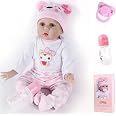 ZIYIUI Reborn Babypuppe Mädchen – 22 Zoll (55 Cm), Lebensecht Aus Weichem Silikon-Vinyl