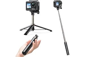 AKASO Stativ Selfie Stick 60cm mit Teleskop Pole für Action Cam,Stativ Halterung für Action Kamera, Kompatibel mit AKASO,Go Pro 12 11 10 9 8