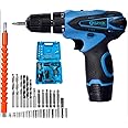 FERVIK 12v Cordless Drill Set(Set of 28 in Blow Mould Case,Cordless Drill Driver 12V 2.0Ah Battery, GAL 1210 CV Professional Charger,1 Year Warranty
