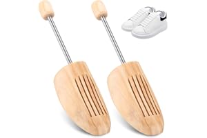 Zhufas Schuhspanner Holz,2 Stück Herren Damen Stiefelspanner, Metall Schuhdehner,Schuhstrecker,Stiefelspanner aus Echt-Holz mit Metall-Spiralfeder,Auch für Stiefel Oder Sneaker Geeignet