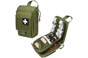 WYNEX Sac de Secours Tactique Trousse Secours Vide Pochette de Premiers Secours Militaire IFAK Pouch Molle de Survie Mini Sac d'urgence Médical Trousse à Pharmacie Sacoche Ceinture de Secours