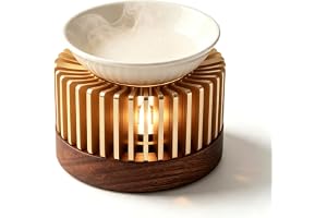 Doftlampa för eteriska oljor, doftlampa värmeljus av anodiserad aluminium med keramisk skål, 3-delad aromlampa och tevärmare