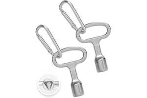 SOSALUK 2 Pcs Clé Triangle Poubelle Clef Triangle pour Poubelle Jaune Clé Triangulaire en Métal pour Bac de Tri