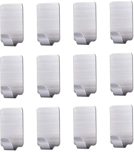 Wenko 4478010100 Ganci Adesivi Right Angle 4 Pezzi - Acciaio Inox Opaco 1,9x1,5x3,4 Cm