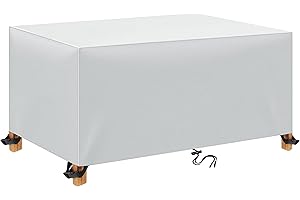 TopIdea Funda Mesa Jardin Impermeable 170x120x70cm Varios tamaños 600D Oxford Rectangular Cubre Mueble Jardin Funda Impermeable Anti-UV Resitente al Polvo para Muebles de Exterior sillas mesas