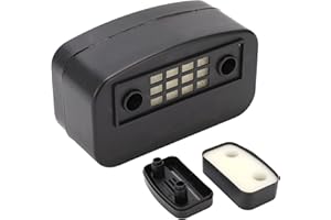 CHICIRIS Air Compressor Filter, 65mm Silencer, Noise Muffler, Dust Filtration, Black