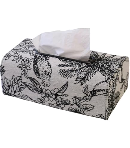 Housse Pour Boîte à Mouchoirs En Roseau Tressé - Noir, Fait Main - Éco-responsable, Décoration Salon/salle De Bain