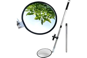 GLOBAL CARE MARKET Under Vehicle Inspection Mirror – Telescoping Mirror with Light for Security Check Under Cars, Trucks, Equipments, Over Shelves and Corners
