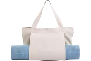 Zimoer Borsa Grande per Tappetino da Yoga Borsa da Trasporto Palestra Borsa Sportiva in Tela Spazioso e Pratico Yoga Accessori per Fitness Pilates Sacca per Tappetino