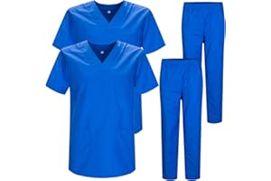 MISEMIYA Lot Sanitaires Bz-2-817-8312 Zestaw 2 szt. Płaszcz I SPODNIE Unisex Kombinezony sanitarne, ciemnozielony