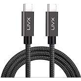 LivX Solid 100W 5A Type C to Type C 3 Metre Hızlı Şarj ve Data Kablosu Halat &Ouml;rg&uuml;l&uuml; Space Gray