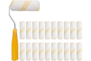 MeoZynxadril 20 Pezzi Rullo Per Pittura Set, Rulli per Pittura, Mini Pennelli Pittura Rullo, Rulli Per Dipingere, Rulli Pittura per Pareti, con Manico, Per Tinteggiare Decorazioni Casa