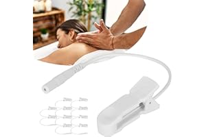 YOBOAMIC Tens Machine Ear Clip, 10pcs 2.0mm Ear Clip Electrode Wire Connecting Cable for Digital TENS Massage Machine to Promote Blood Circulation
