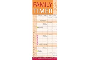 Family Timer Lifestyle 2024: Familienplaner mit 4 breiten Spalten. Hochwertiger Familienkalender mit Ferienterminen, Vorschau bis März 2025 und nützlichen Zusatzinformationen.