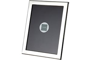 CATORS Hallmarked Sterling Silver Photo Frame 7" x 5" (18cm x 13cm) - 7 x 5 Picture Frame with Wooden Back Perfect for Engraving. Luxury 7x5 Photo Frames Fully Hallmarked for .925 Sterling Silver.