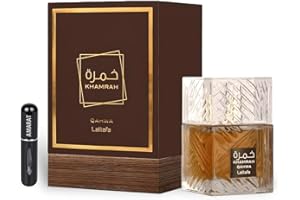 RESAES RESISTANT AND AESTHETIC Profumo Khamrah Qahwa originale 100 ml, Eau da Perfum Unisex importato da Dubai con aromi piacevoli di lunga durata, include atomizzatore ricaricabile 5 ml, fragranza duratura (Qahwa)