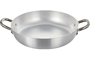 BALDASSARE AGNELLI Pentole Agnelli PCMX01024 Tegame Alluminio 2 Maniglie, Inox, 24 cm
