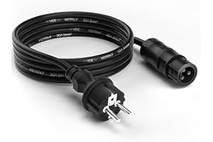 TUFPOWER AC Betteri BC01 Balkonkraftwerk Kabel, Betteri BC01 Buchse auf Schuko Stecker 5M Elektrokabel, für Mikrowechselrichter Hoymiles, Deye, Envertech, TSUN, NEP, IP44, Schwarz