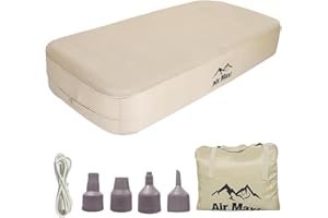 Zooma Materassi ad Aria da Campeggio, Materassino Gonfiabile con Pompa Elettrica Integrata da Campeggio, Pieghevole, Viaggi, Campeggio, Attività all'aperto (196 x 90 x 35 cm)