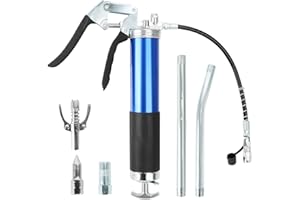 LALATOK Pistola per Grasso 7000 PSI, Kit Pistola per Grasso con Tubo e Ugello, Pistola per Grasso Manuale Adatta per Cartuccia da 400 CC Lubrificazione Meccanica Automobilistica