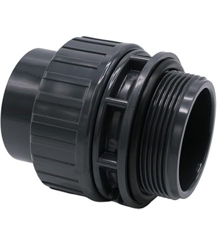 well2wellness® - Raccordo a vite in PVC 3/3 con O-ring, connettore adesivo x filettatura esterna, 63 x 2 (200149), 3 pezzi