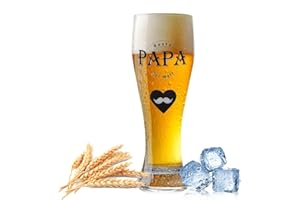 DASIAUTOEM Verre à Bière de Papa, Cadeau Homme Idee Cadeau Papa Verre À Bière Personnalisée, Papa Cadeau Anniversaire Homme, Cadeau de fête des pères Cadeau pour les Amateurs de Bière